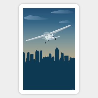 Cessna over Atlanta Sticker